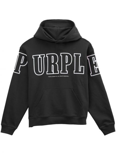Mikina s kapucí s potiskem Purple Brand