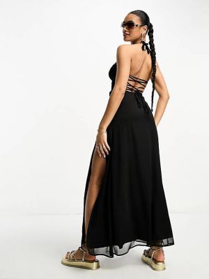 Платье с вырезом халтер Asyou черное