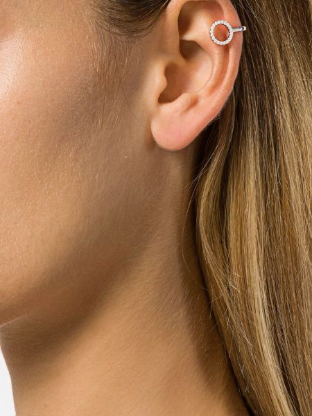 Boucles d'oreilles à motif géométrique Eshvi argenté