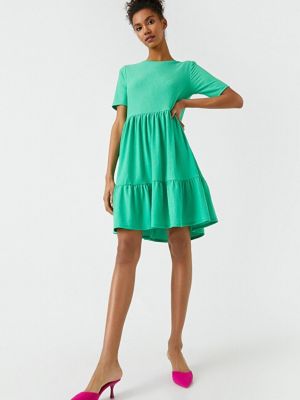 Zielona sukienka z falbankami Koton