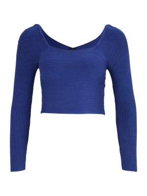 Пуловер Pieces Petite синьо