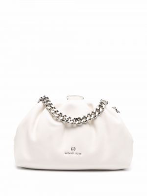 Michael Michael Kors Clutch con ruches bianco