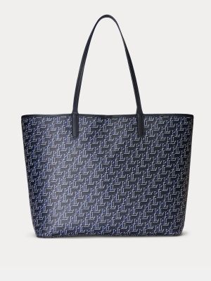 Bolso shopper con estampado Lauren Ralph Lauren azul