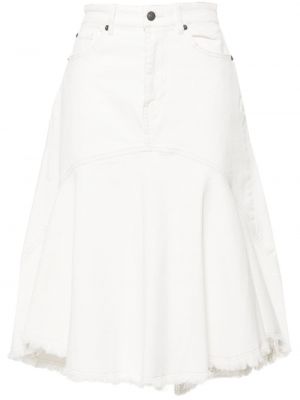 Ασύμμετρη φούστα τζιν Twinset λευκό