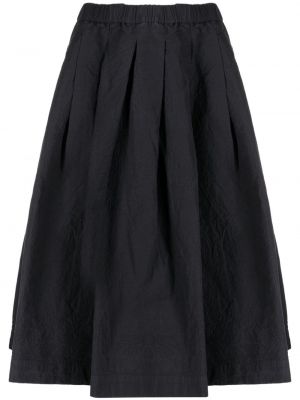 Plisovaná bavlnená midi sukňa Casey Casey čierna