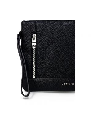 Bolso clutch con cremallera Armani Exchange negro
