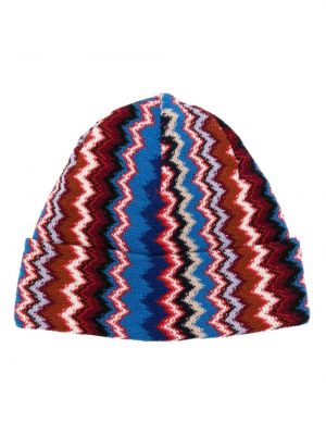 Vlněný čepice s výšivkou Missoni modrý