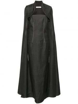 Βαμβακερή κοκτέιλ φόρεμα Dorothee Schumacher μαύρο