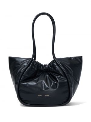 Δερμάτινη τσάντα shopper Proenza Schouler μαύρο