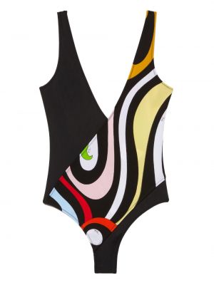 Maillot de bain à imprimé à motifs abstraits Pucci noir