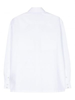 Bavlněná košile s výšivkou Palm Angels bílá