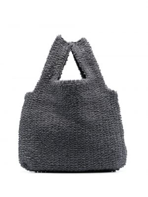 Плетени шопинг чанта Lisa Yang сиво