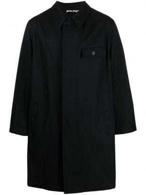 Bavlnený kabát na gombíky s potlačou Palm Angels - čierna