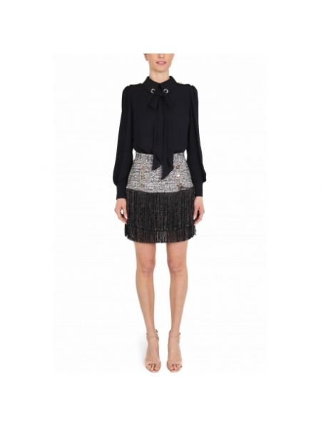 Mini vestido de tweed Elisabetta Franchi negro
