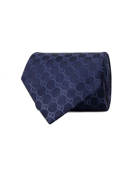 Hedvábná kravata Gucci modrá