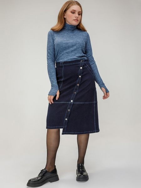 Асимметричная джинсовая юбка Helmidge синяя