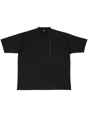 Tricou din bumbac oversize Balenciaga negru