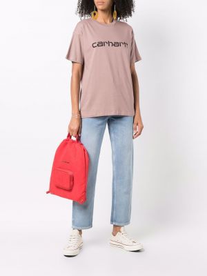 Camiseta con estampado Carhartt Wip rosa