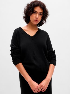 Jersey de algodón de tela jersey Gap negro