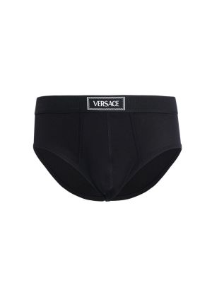 Памучни бикини черно Versace Underwear