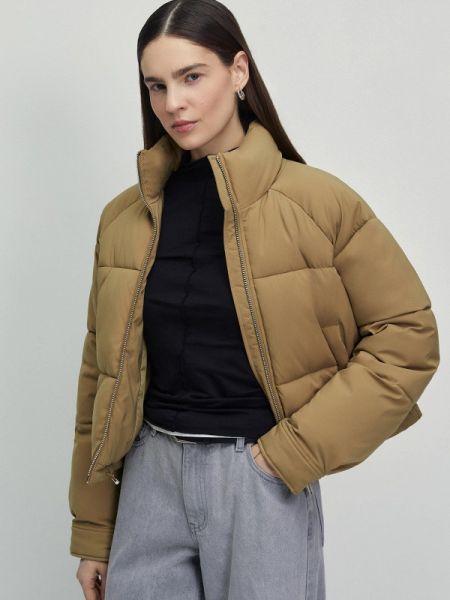 Утепленная демисезонная куртка Zarina хаки