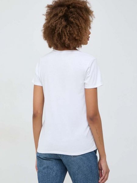Bavlněné tričko Guess bílé