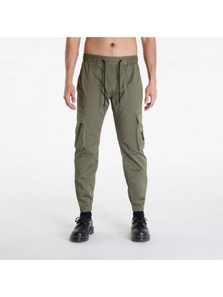 Skinny παντελόνι cargo Calvin Klein πράσινο