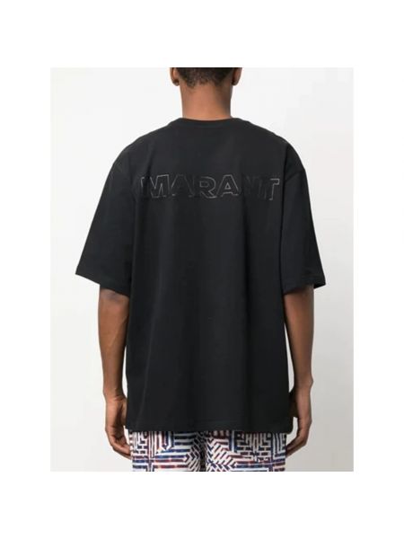 Elegante camiseta de algodón Isabel Marant negro