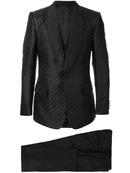 Traje de tejido jacquard Dolce & Gabbana negro