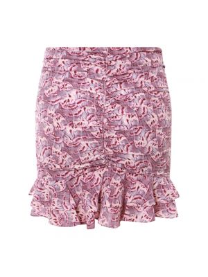 Mini falda de seda Isabel Marant rosa