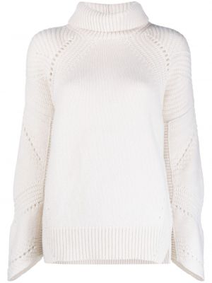 Ажурен пуловер Ermanno Scervino бяло