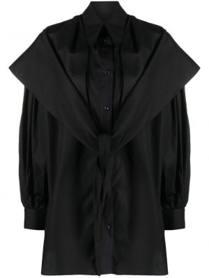 Βαμβακερό πουκάμισο Simone Rocha μαύρο