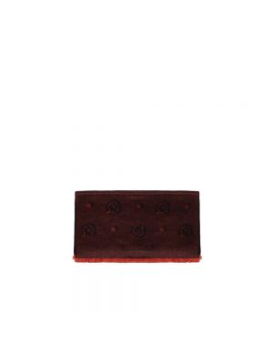 Jedwabny portfel Salvatore Ferragamo czerwony