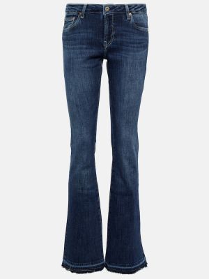 Jeans bootcut taille basse large Ag Jeans bleu