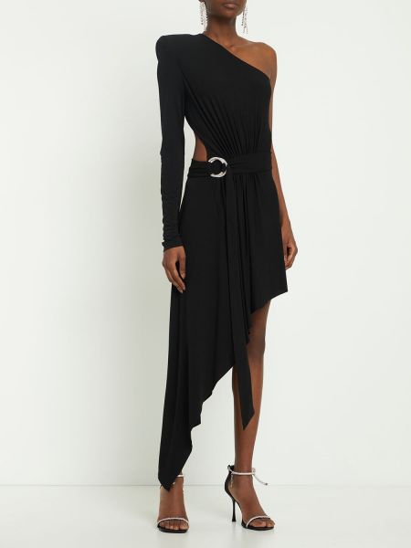 Sukienka midi drapowana Alexandre Vauthier czarna