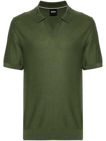 Polo en tricot Boss vert