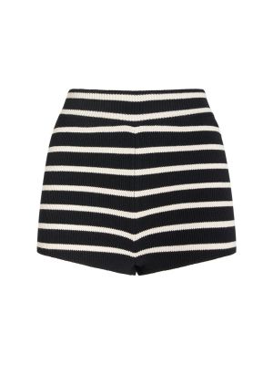 Shorts en coton à rayures Ami Paris noir