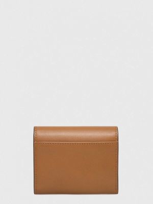 Бежевый кожаный кошелек Polo Ralph Lauren