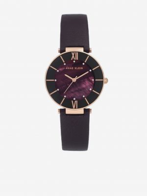 Kožené hodinky Anne Klein fialové