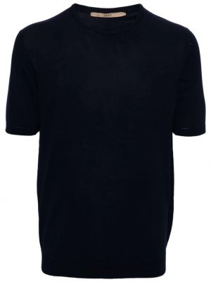 T-shirt en coton en tricot Nuur bleu