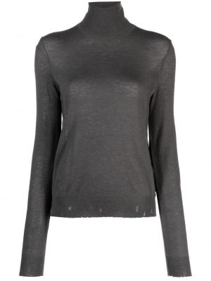 Kašmírový svetr s oděrkami Zadig&voltaire šedý