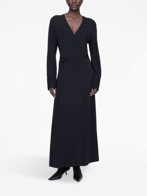 Dlouhé šaty s výstřihem do v Anine Bing černé
