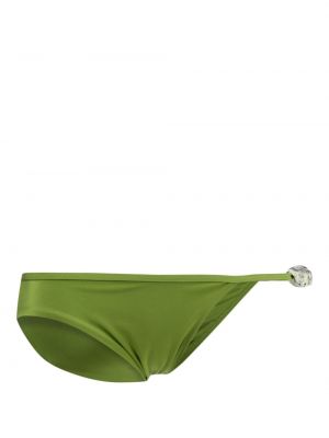Bikini con cristalli Christopher Esber verde