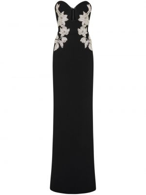 Květinové koktejlové šaty Rebecca Vallance černé