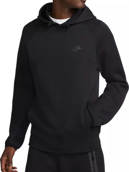 Флисовый пуловер с капюшоном Nike черный
