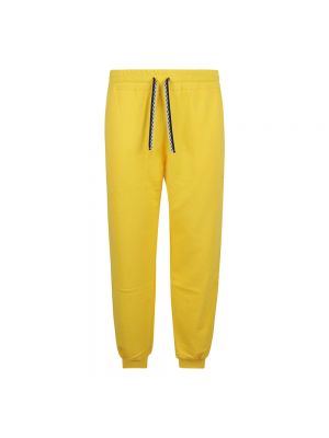 Spodnie sportowe bawełniane koronkowe Lanvin żółte