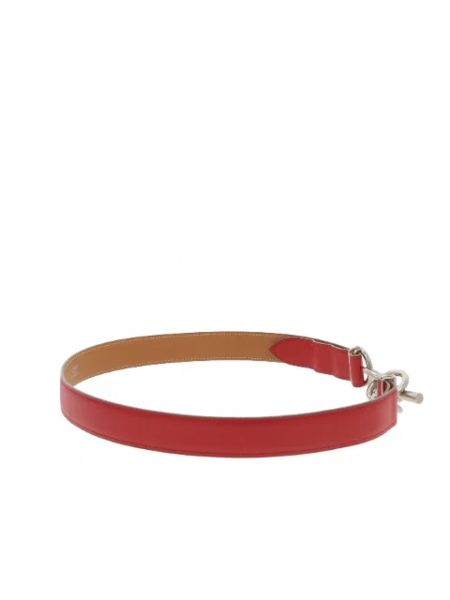 Cinturón de cuero retro Hermès Vintage rojo