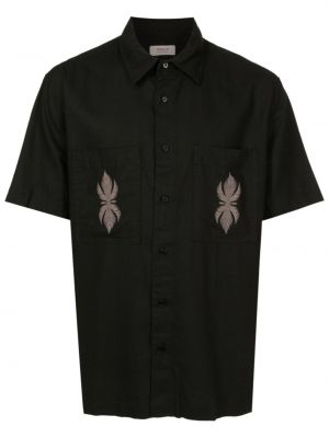 Košile s výšivkou Osklen černá