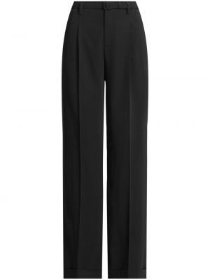 Plisirane hlače Ralph Lauren Collection crna
