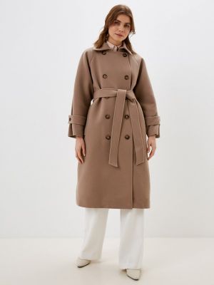 Двубортное пальто Electrastyle коричневое